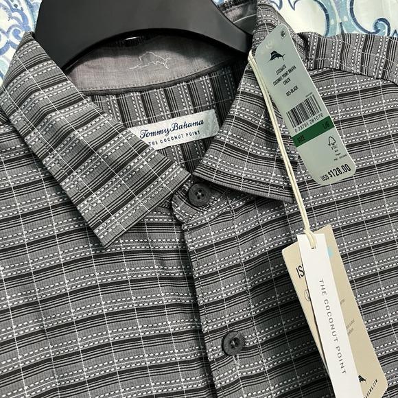 Tommy Bahama Shirt Mens Large The Coconut Point Island Zone Brava Check Stripes - Picture 1 of 6
